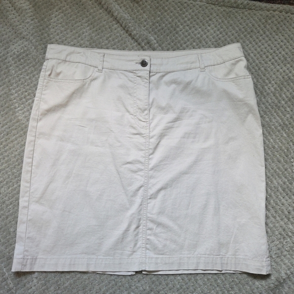 Kim Rogers 18 Khaki Skirt Knee-length Casual Women's Light Tan - Picture 2 of 5